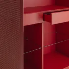 Skænk til stue med 2 døre i diamantfinish fremstillet i Italien - Sagittario Viadurini