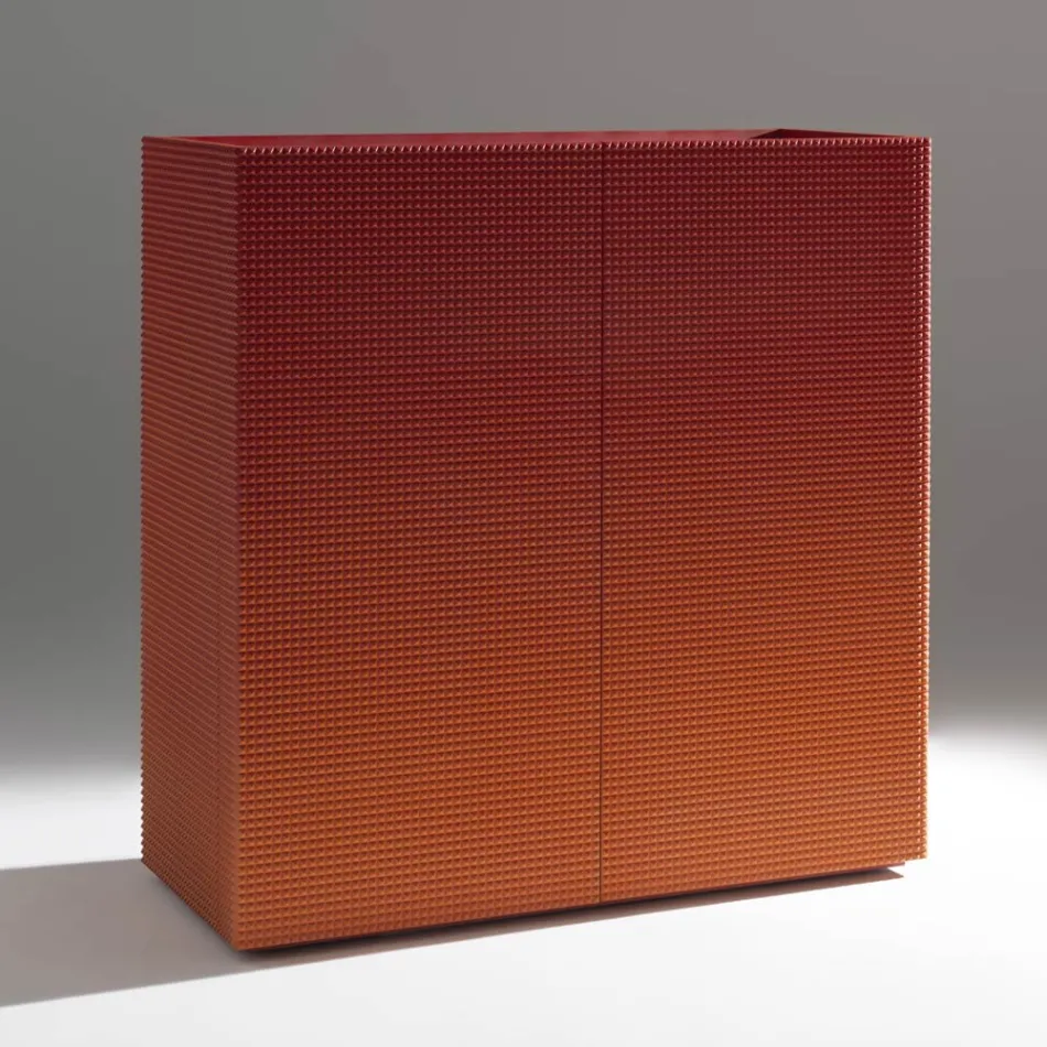 Skænk til stue med 2 døre i diamantfinish fremstillet i Italien - Sagittario Viadurini