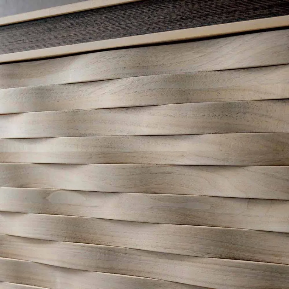 Tro moderne design i massivt træ, L192 x D 50 cm, Teresa Viadurini