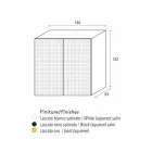 design skænk med 2 døre hvid, sort eller guld mønster Flora Viadurini