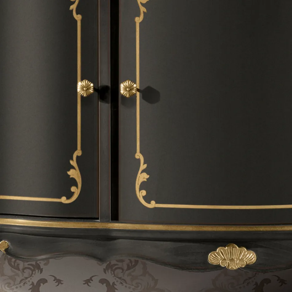 Luksus skænk med 3 låger og 3 træskuffer lavet i Italien - Leonor Viadurini