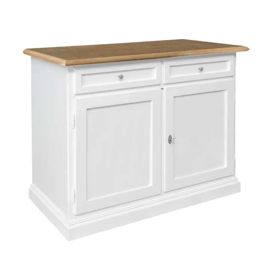 Træskænk med 2 skuffer og 2 låger Made in Italy - Uller Viadurini