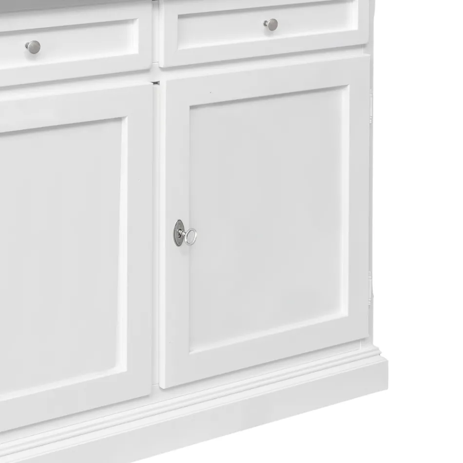 Træskænk med 2 skuffer og 2 låger Made in Italy - Uller Viadurini