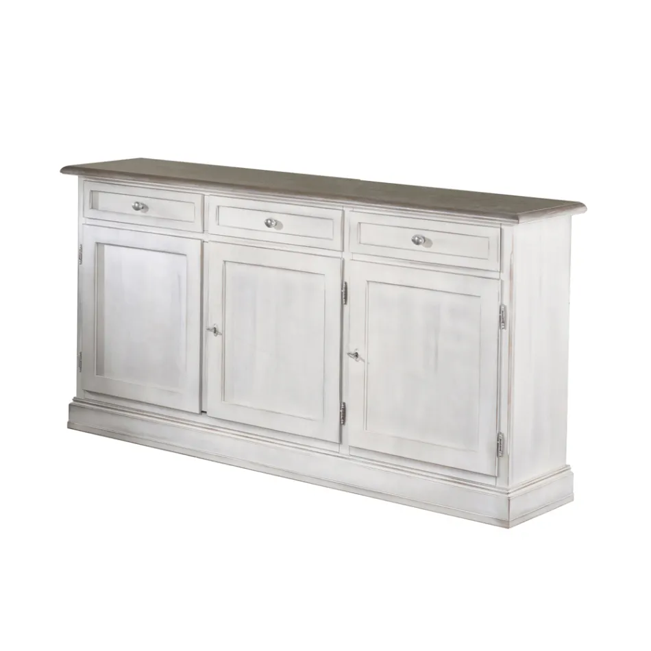 Træskænk med 3 skuffer og 3 låger Made in Italy - Uller Viadurini