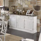 Træskænk med 3 skuffer og 3 låger Made in Italy - Uller Viadurini