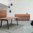 Skænk i træ og malet stål Homemotion i moderne design - Silvia Viadurini