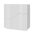 Skænk i melamintræ 3 værelser og 2 hylder lavet i Italien - Alyssa Viadurini