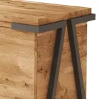 Skænk i egetræ og metal med 2 døre og åbent rum Lavet i Italien - Jennifer Viadurini