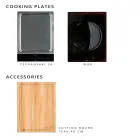 Udekøkken 141x70x93 cm lavet af massiv teaktræ og aluminium - Stilosa Viadurini