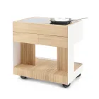 Udekøkken 96x70x93 cm lavet af massiv teak og aluminium - raffineret Viadurini