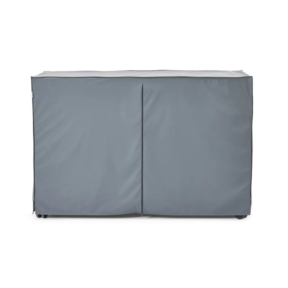 Udekøkken 96x70x93 cm lavet af massiv teak og aluminium - raffineret Viadurini