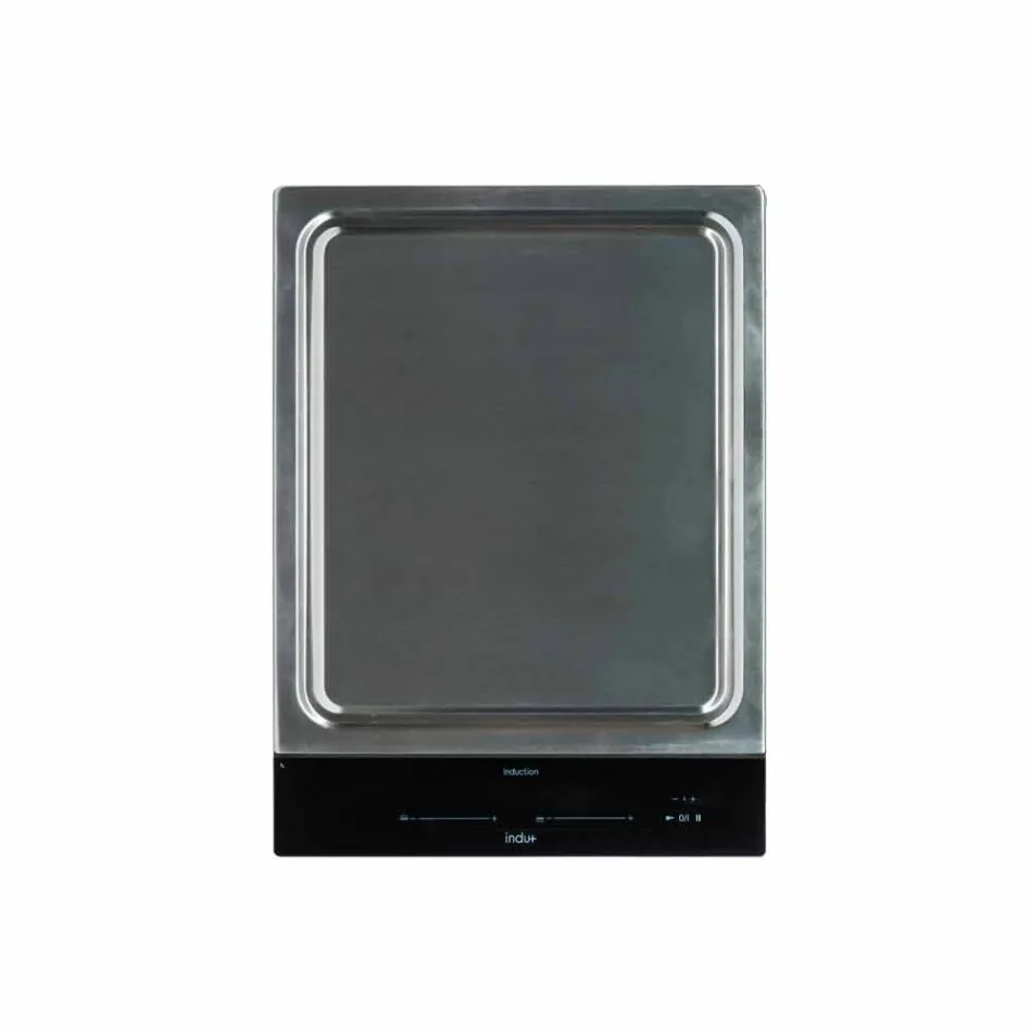 Moderne køkken på hjul til udendørs have i træ og stål - Calliope Viadurini