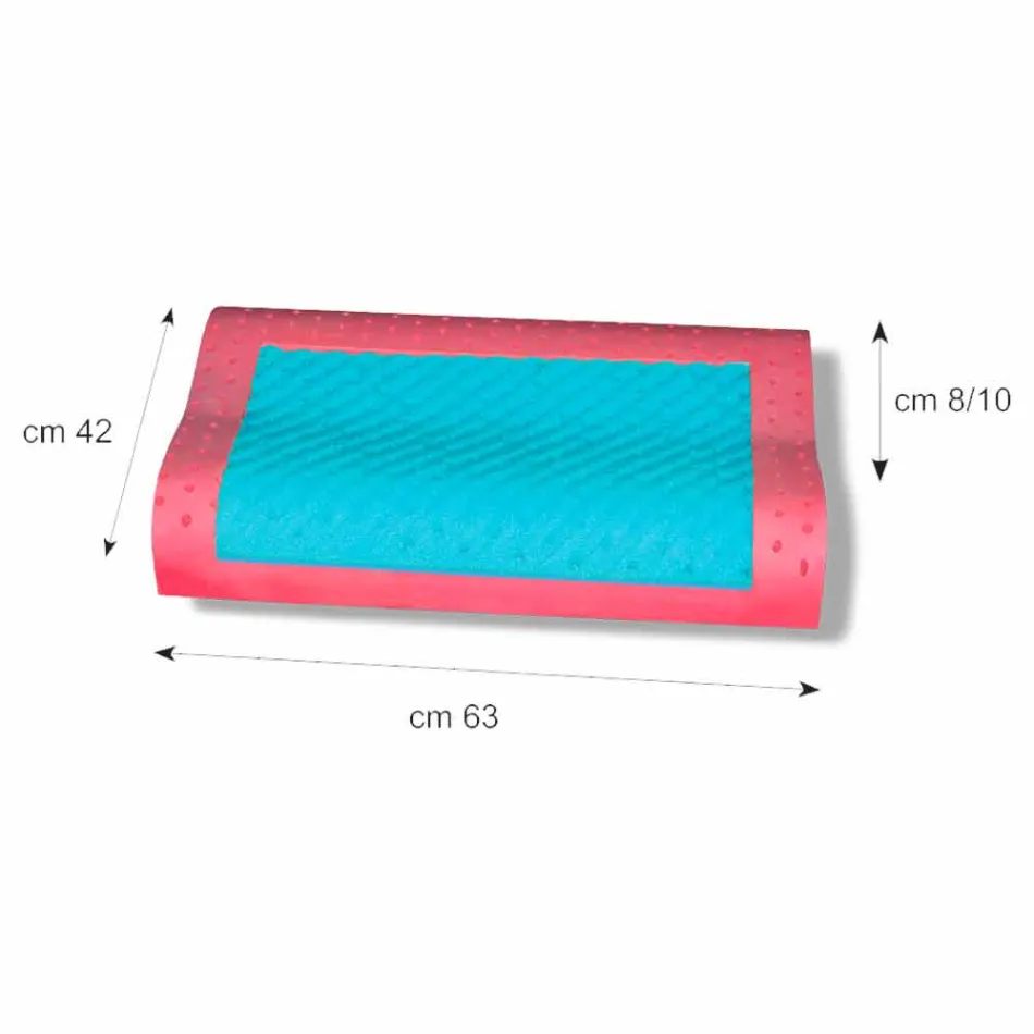 Dobbeltbølgepude i hukommelsesginseng og hukommelse AirSense fremstillet i Italien - Themser Viadurini