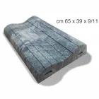 Dobbelt bølgepude i hukommelse Xform 11 cm høj Fremstillet i Italien - krøllet Viadurini