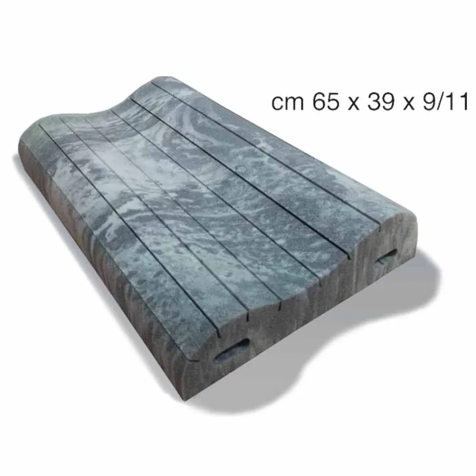 Dobbelt bølgepude i hukommelse Xform 11 cm høj Fremstillet i Italien - krøllet Viadurini