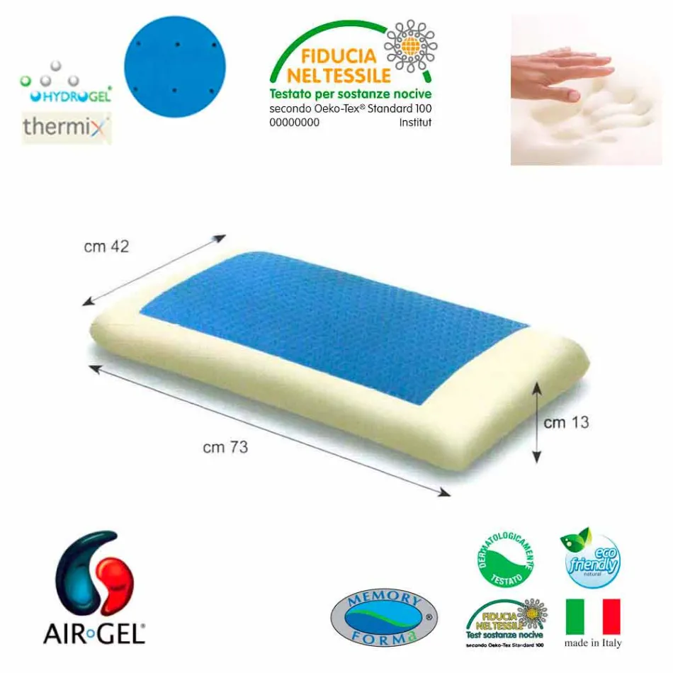 Pillow hypoallergen ultra blød gel Soft Air Made in Italy Viadurini