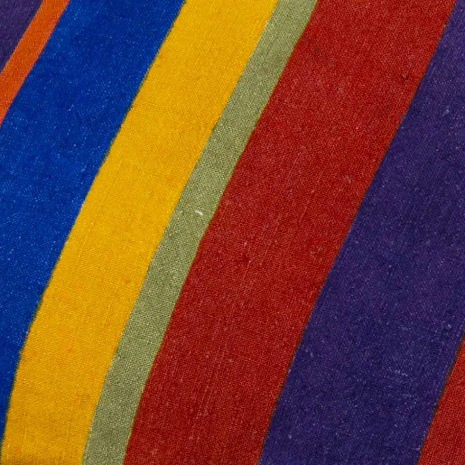 Pude af italiensk kunst i hampmalet og håndsyet unikt stykke - mærker Viadurini