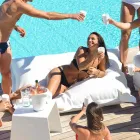 Cloud Pillow afslappende udendørs imiteret læder hvid nautiske Trona Viadurini