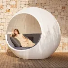 Luksus Round Design Garden Daybed med parasol - Ulm Moon fra Vondom Viadurini