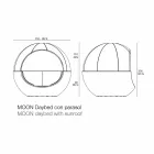 Luksus Round Design Garden Daybed med parasol - Ulm Moon fra Vondom Viadurini