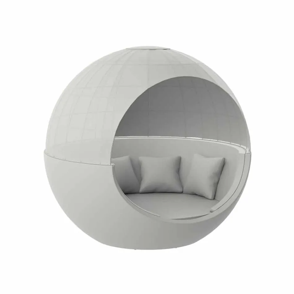 Luksus Round Design Garden Daybed med parasol - Ulm Moon fra Vondom Viadurini