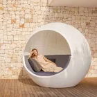 Luksus Round Design Garden Daybed med parasol - Ulm Moon fra Vondom Viadurini