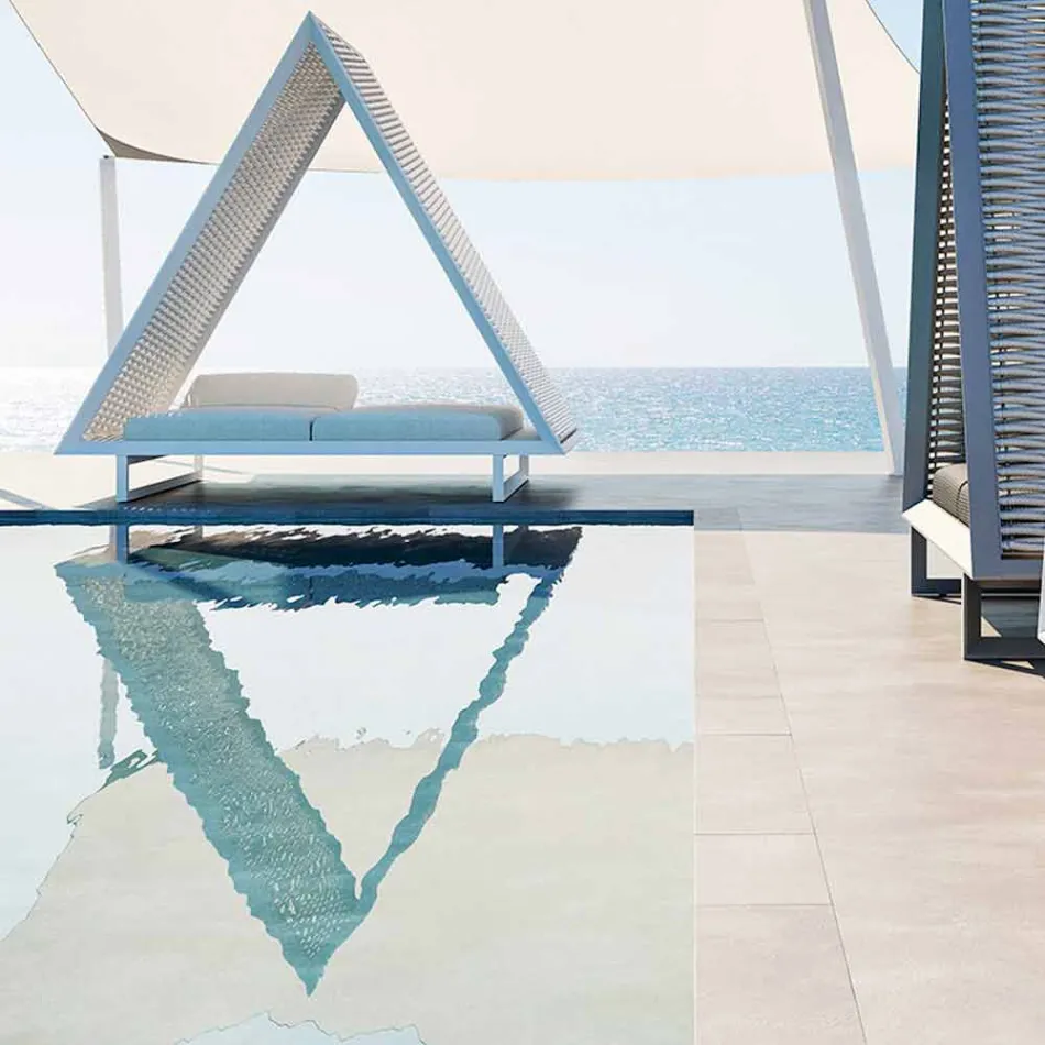 Luksus Have Daybed i aluminium og stof - Frame Vineyard af Vondom Viadurini
