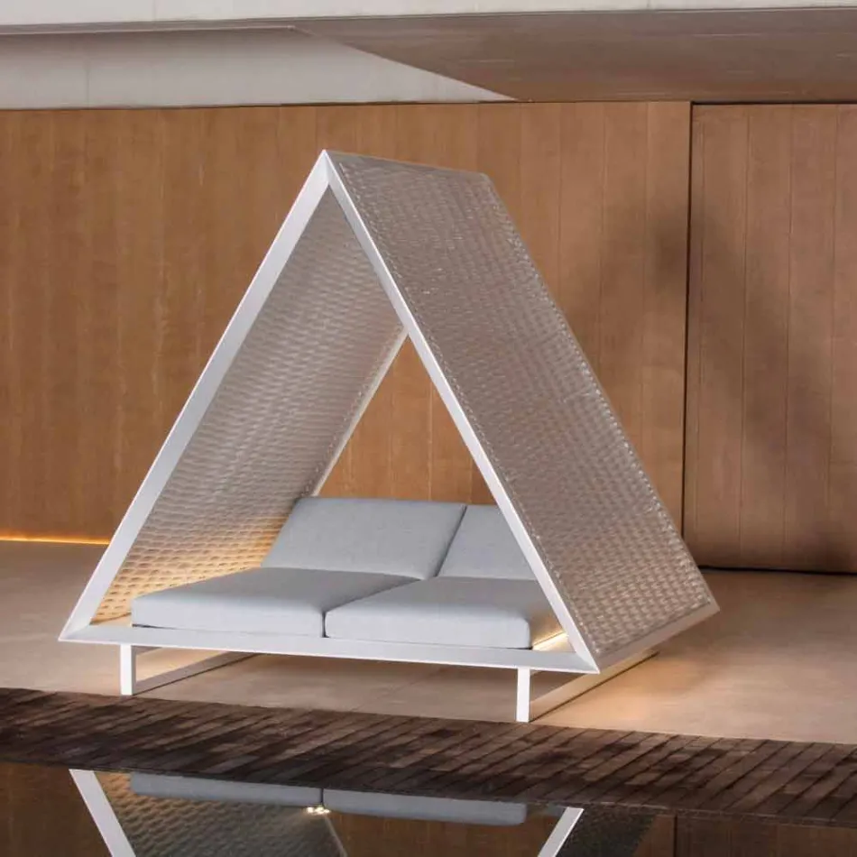 Luksus Have Daybed i aluminium og stof - Frame Vineyard af Vondom Viadurini