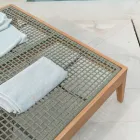 Teak, aluminium, reb og hyndehavedagseng - Jacub Viadurini