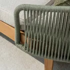 Teak, aluminium, reb og hyndehavedagseng - Jacub Viadurini