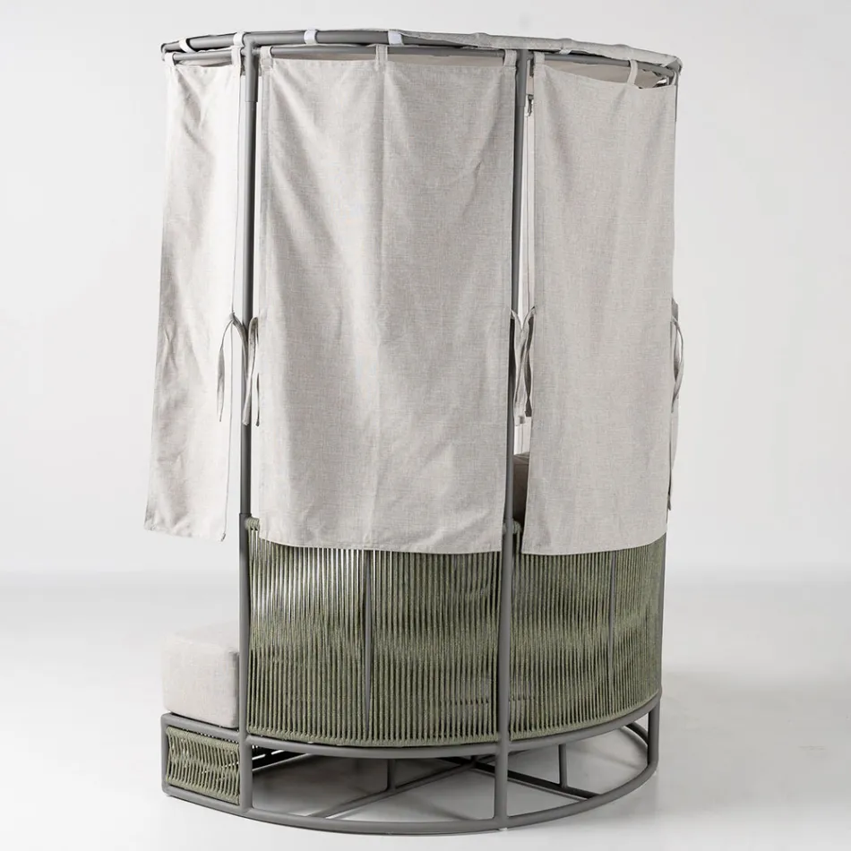 Teak, aluminium, ROPE+ Rope havedagseng med hynder - Arcangelo Viadurini