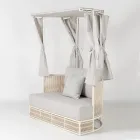 Teak, aluminium, ROPE+ Rope havedagseng med hynder - Arcangelo Viadurini