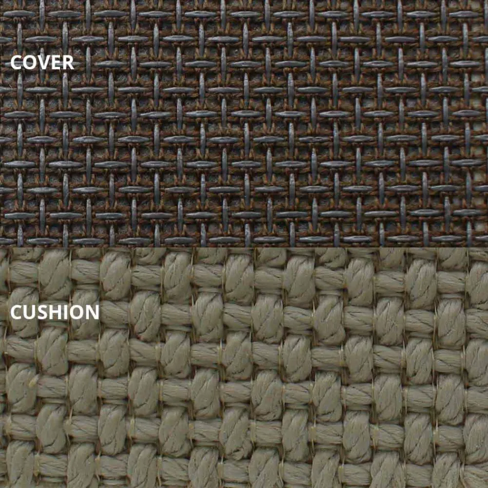 Udendørs dagseng i aluminium og luksuriøst designstof - Frame Vineyard fra Vondom Viadurini