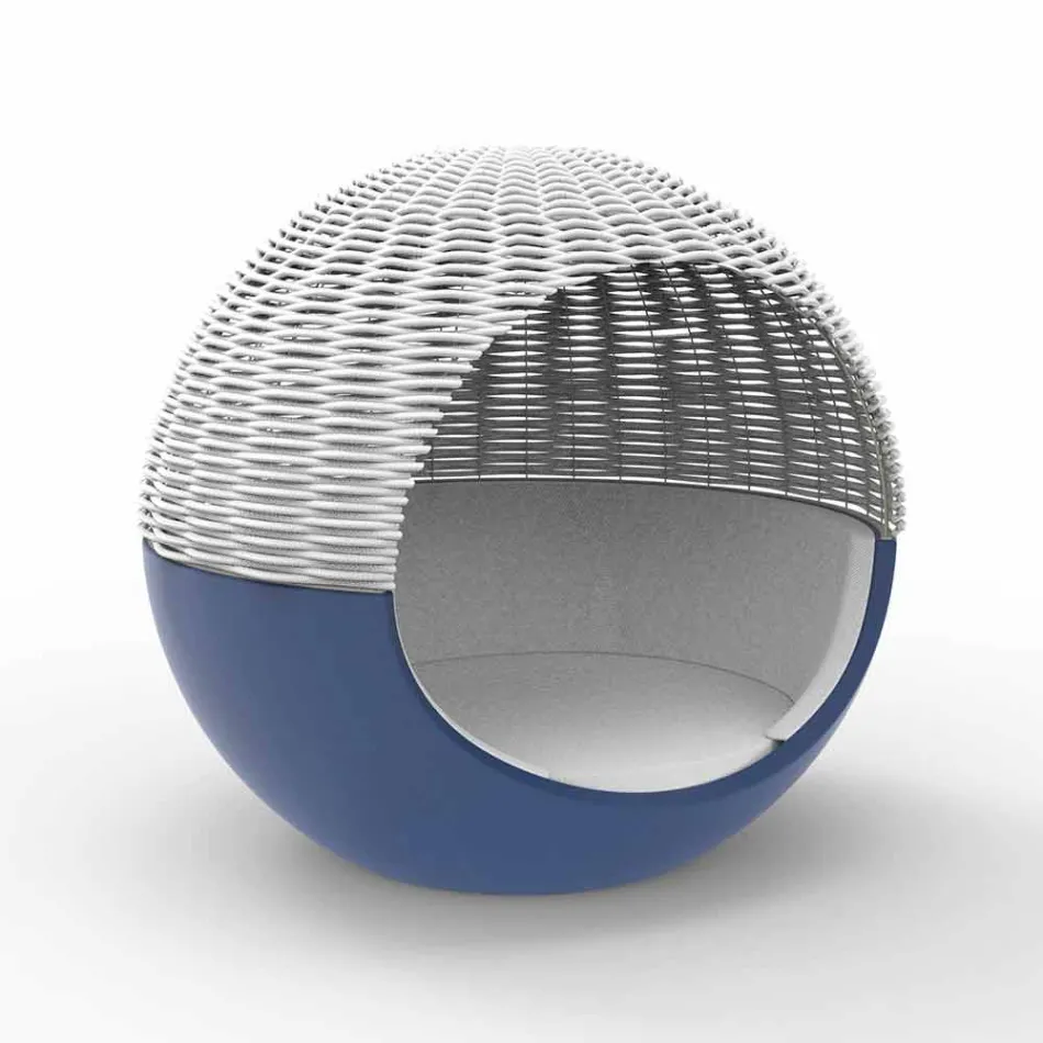 Luksus Have Daybed Round Design med flettet reb - Ulm Moon fra Vondom Viadurini