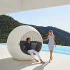 Luksus Have Daybed Round Design med flettet reb - Ulm Moon fra Vondom Viadurini
