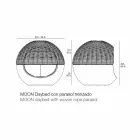 Luksus Have Daybed Round Design med flettet reb - Ulm Moon fra Vondom Viadurini