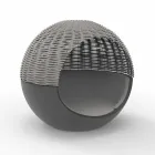 Luksus Have Daybed Round Design med flettet reb - Ulm Moon fra Vondom Viadurini