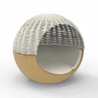 Luksus Have Daybed Round Design med flettet reb - Ulm Moon fra Vondom Viadurini