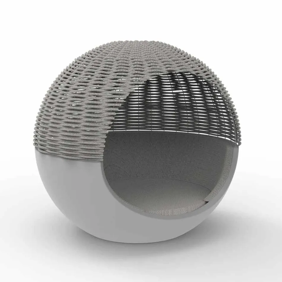 Luksus Have Daybed Round Design med flettet reb - Ulm Moon fra Vondom Viadurini