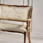 2 pers. sofa i lys beige og guldblomsterstof lavet i Italien - sten Viadurini