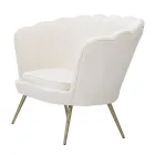 Moderne 2 -personers sofa i fløjl med gyldne jernfødder - Annina Viadurini