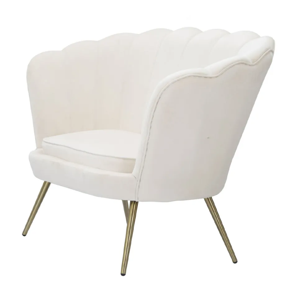 Moderne 2 -personers sofa i fløjl med gyldne jernfødder - Annina Viadurini