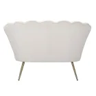 Moderne 2 -personers sofa i fløjl med gyldne jernfødder - Annina Viadurini