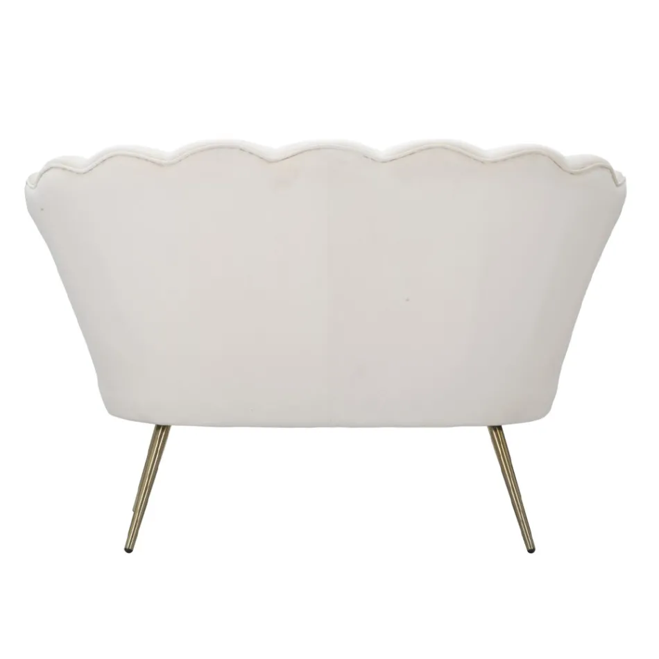 Moderne 2 -personers sofa i fløjl med gyldne jernfødder - Annina Viadurini