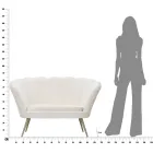 Moderne 2 -personers sofa i fløjl med gyldne jernfødder - Annina Viadurini