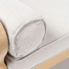 Udendørs sofa og hynder i naturlig teaktræ - Circe Viadurini