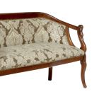 Sofa i dekoreret stof og patineret valnødstruktur lavet i Italien - Citrino Viadurini
