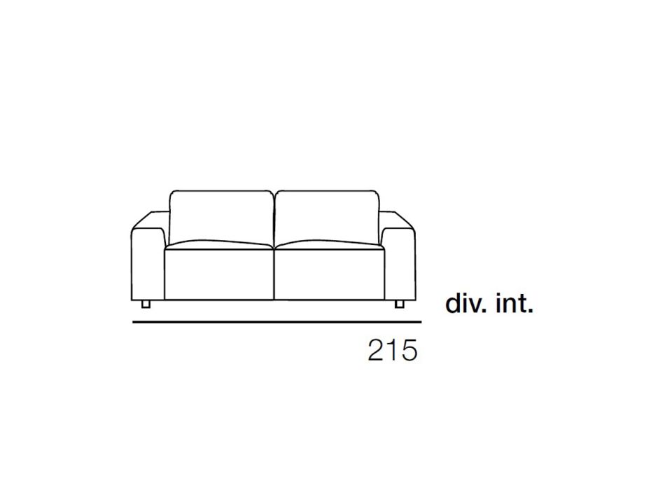 2 eller 3 personers sofa med forlængelige sæder i Made in Italy stof - Alis Viadurini