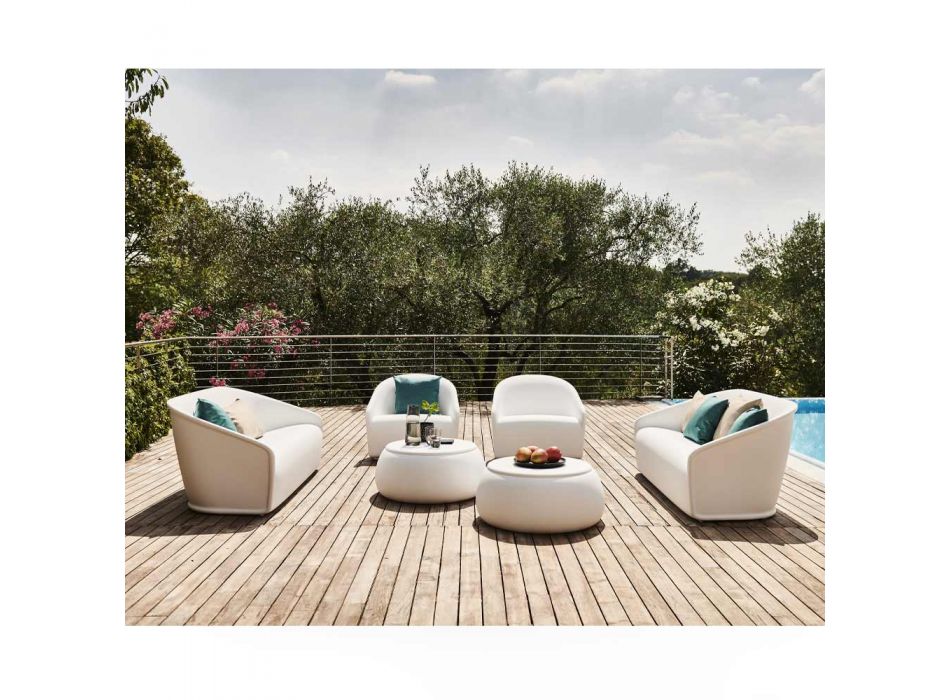 2 -personers udendørs sofa i farvet polyethylen Fremstillet i Italien - juli Viadurini