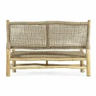 2-pers. Udendørssofa i teakgrene og syntetisk fiber - Tecno Viadurini